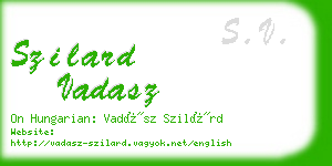 szilard vadasz business card